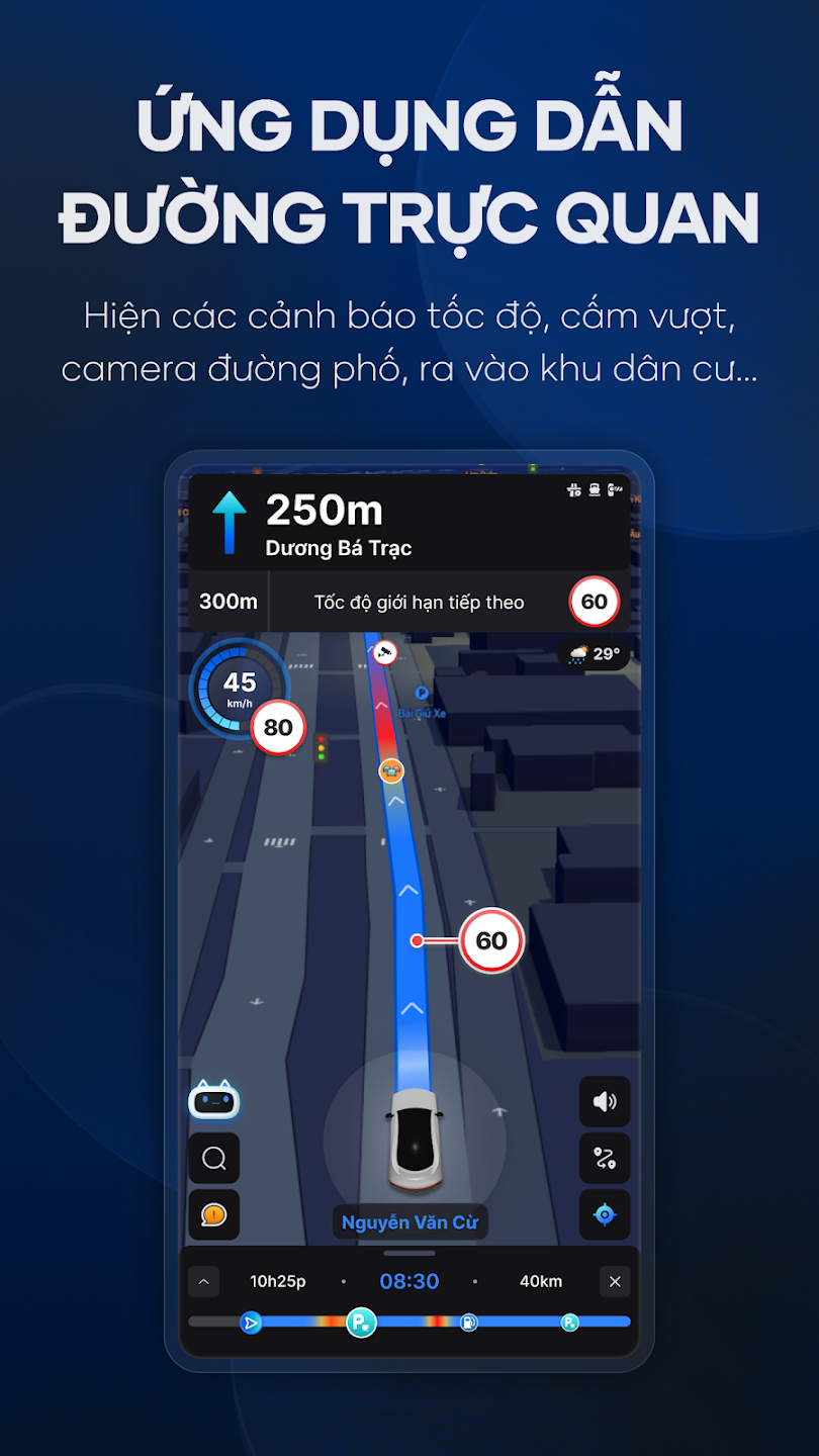 Vietmap Live Pro dẫn đường 3D với cảnh báo tốc độ và camera